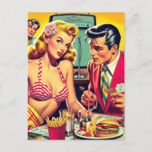 Postal Retro Coulpe de los años 1950