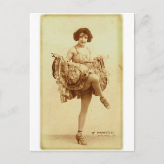 Postal Retro de cosecha: bailarina francesa Can-Can