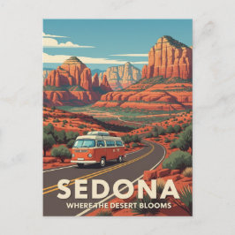 Postal Retro de cosecha de Sedona Arizona