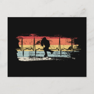 Postal Retro de hockey sobre hielo