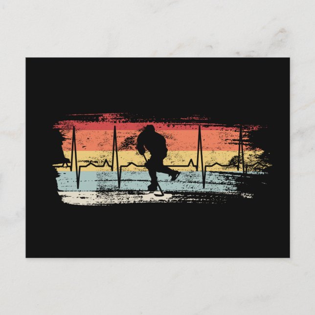 Postal Retro de hockey sobre hielo (Anverso)