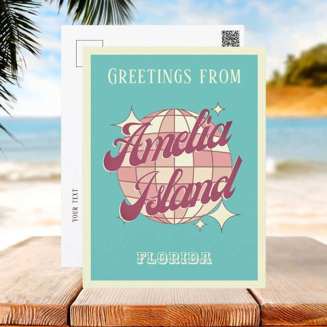Postal retro de la isla Amelia Florida del condado (Subido por el creador)