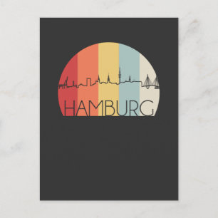 Postal Retro de línea aérea de Hamburgo