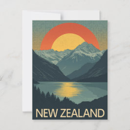 Postal Retro de Nueva Zelanda
