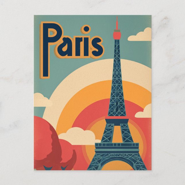 Postal Retro de París (Anverso)