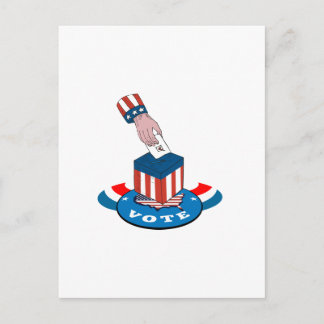 Postal Retro de urna electoral estadounidense