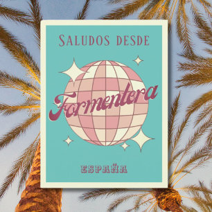 Postal Retro de vacaciones de Formentera España