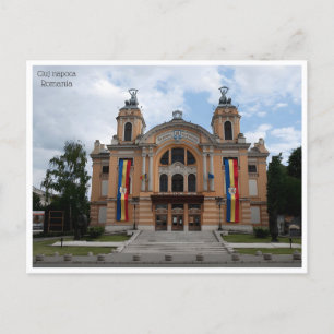 Postal retro de viaje vintage Cluj napoca Rumania Roumani