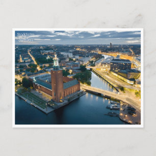 Postal retro de viaje vintage Estocolmo Suecia Suède