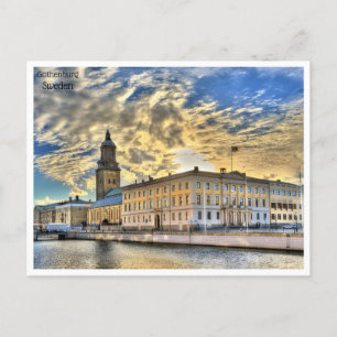 Postal retro de viaje vintage Gothenburg Suecia Suède