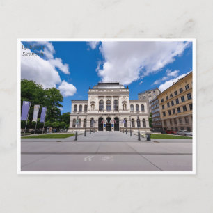 Postal retro de viajes vintage Ljubljana Eslovenia Slovén