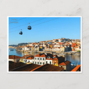 Postal retro de viajes vintage turismo Oporto Portugal
