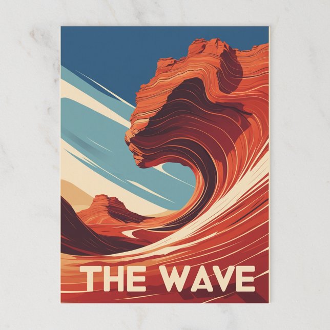 Postal Retro El Desierto De Formación Wave Rock (Subido por el creador)