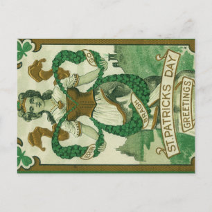 Postal Retro - Erin Go Braugh. Felicitaciones del Día de 