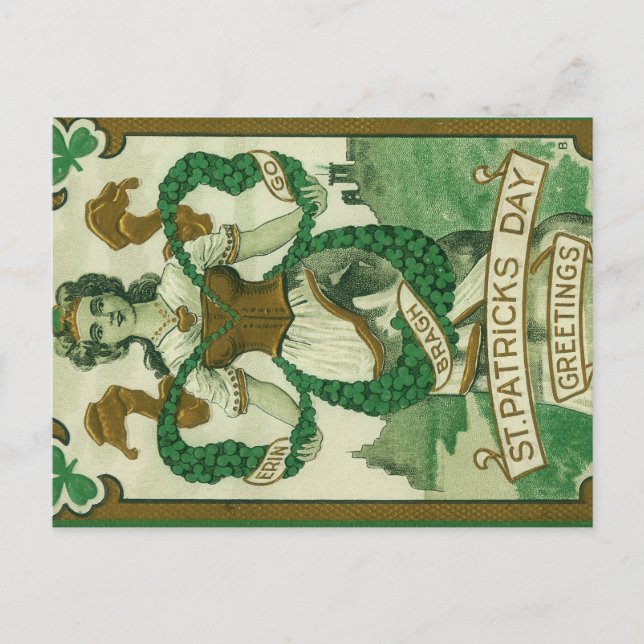 Postal Retro - Erin Go Braugh. St. Patricks Day Greetings (Anverso)