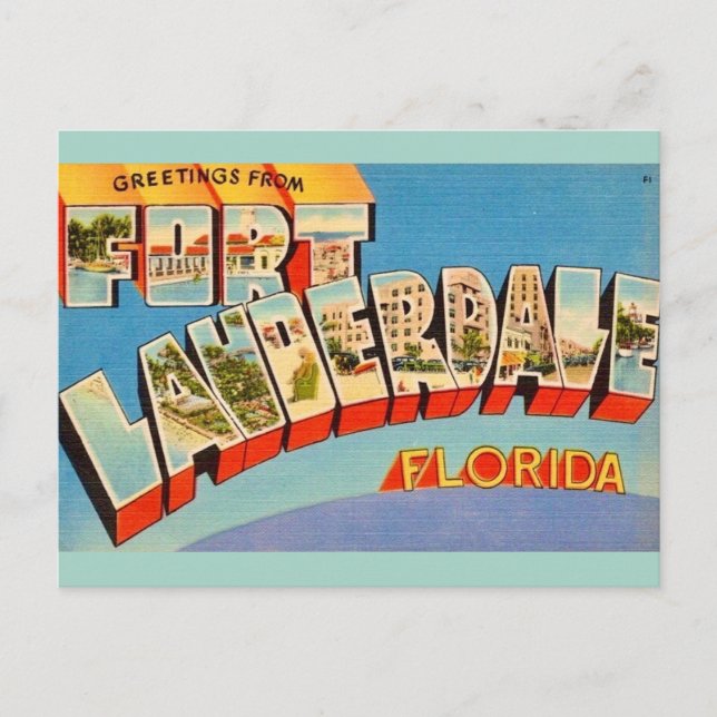 Postal Retro Ft Lauderdale Florida (Anverso)