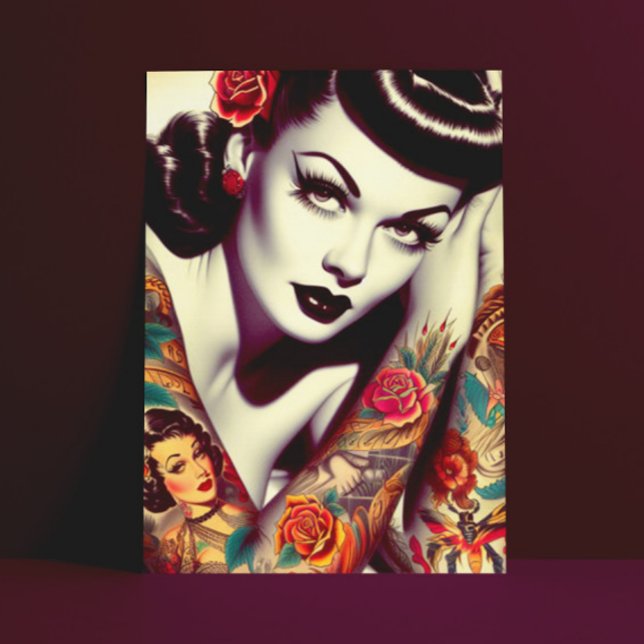 Postal Retro Glam Pin-up (Subido por el creador)