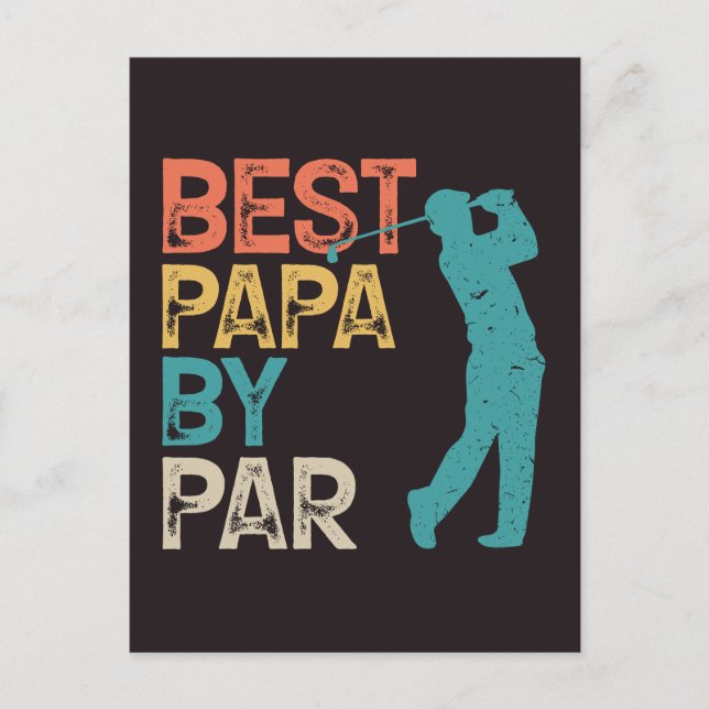 Postal Retro Golfer - Mejor Papa por Par (Anverso)