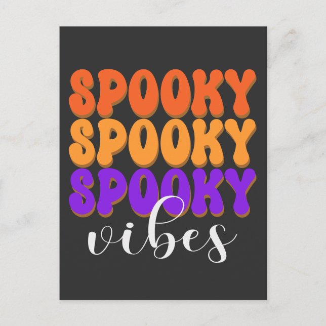 Postal Retro Groovy Spooky Vibes Halloween (Anverso)
