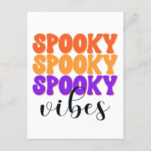 Postal Retro Groovy Spooky Vibes Vintage Halloween