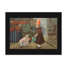 RETRO HALLOWEEN Postcard "HALLOWEEN GREETINGS"