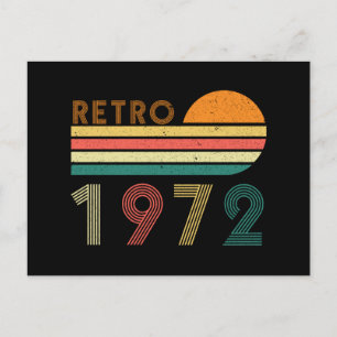 Postal Retro Hecho En 1972 Cumpleaños 50 Años