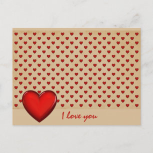 Postal Retro-Herzen - Te amo