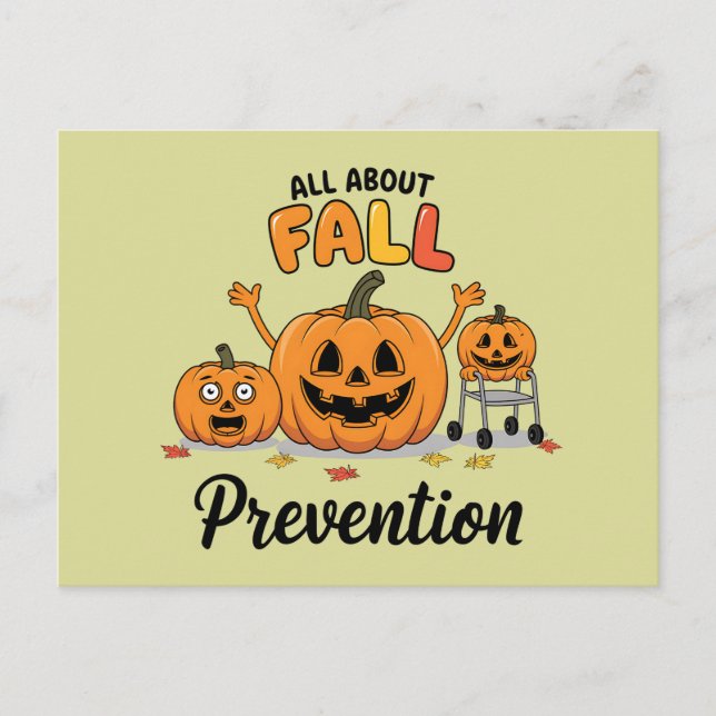 Postal Retro I Love Fall Prevention Fall Occupation (Anverso)