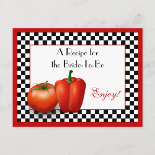Postal Retro Italian Recipe Card for the Bride to Be