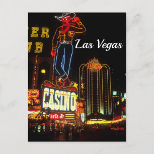 Postal Retro Las Vegas Neon Rótulos Viajes vintage