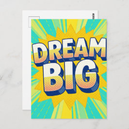 Postal Retro lettering dream big text