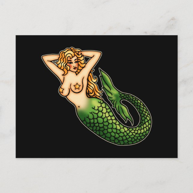 Postal Retro Mermaid (Anverso)