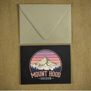Postal Retro Monte Hood Oregon – Naturaleza y Aventura