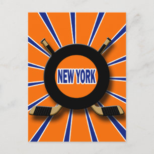 POSTAL RETRO NEW YORK HOCKEY