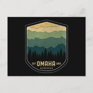 Postal Retro Omaha Nebraska NE Montañas del Estado Vintag