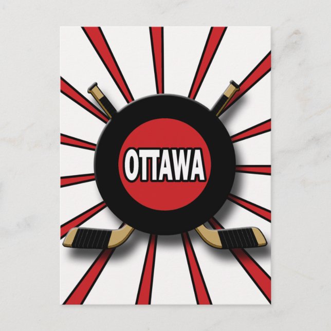 POSTAL RETRO OTTAWA HOCKEY (Anverso)