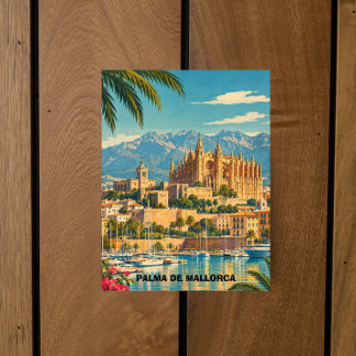 Postal Retro Palma de Mallorca Baleares Viajes Antiguos