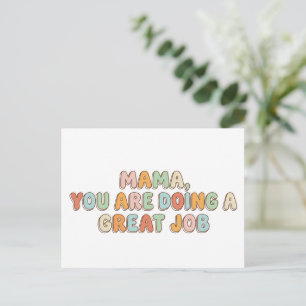 Postal Retro Pastel "Mamá Lo Estás Haciendo Genial