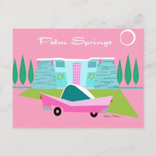 Postal Retro Pink Palm Springs