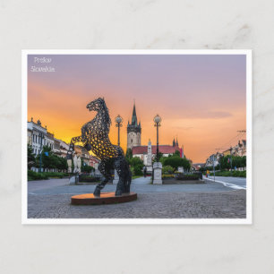 Postal retro Prešov Eslovaquia de viaje vintage