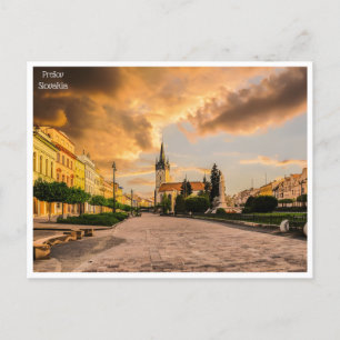 Postal retro Prešov Eslovaquia de viaje vintage