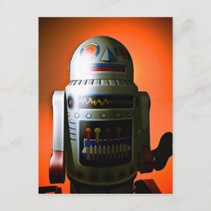 Postal Retro Recortada Toy Robot 02