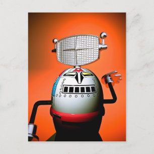 Postal Retro Recortada Toy Robot 03