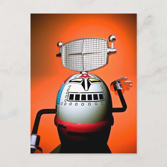 Postal Retro Recortada Toy Robot 03 (Anverso)