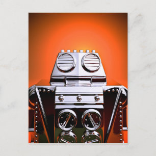 Postal Retro Recortada Toy Robot 04