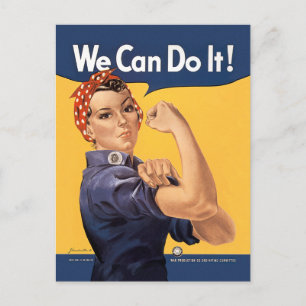 Postal Retro Rosie Podemos hacerlo