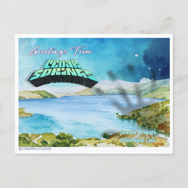 Postal Retro “Saludos desde Cedar Springs” 2 (Anverso)