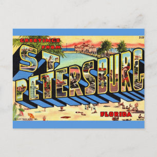 Postal Retro San Petersburgo Florida 