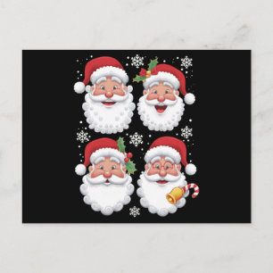 Postal Retro Santa Christma Gift Xmas Familia Matemática