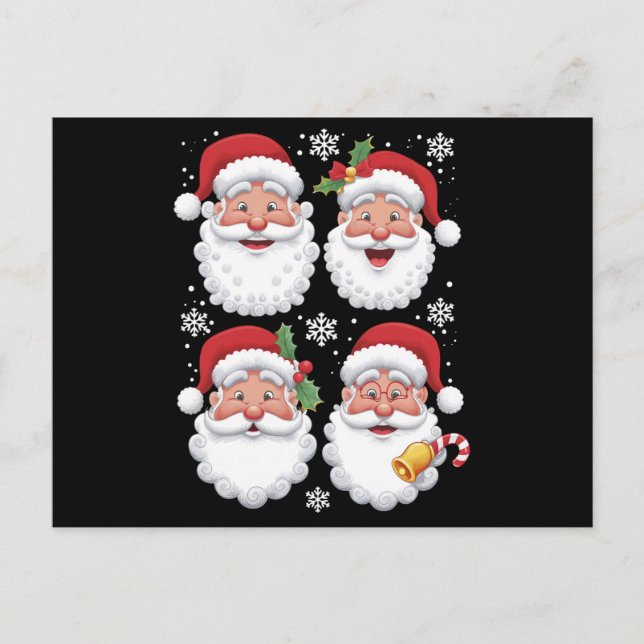 Postal Retro Santa Christma Gift Xmas Familia Matemática (Anverso)